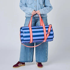 Barrel Bag - Blue Stripe