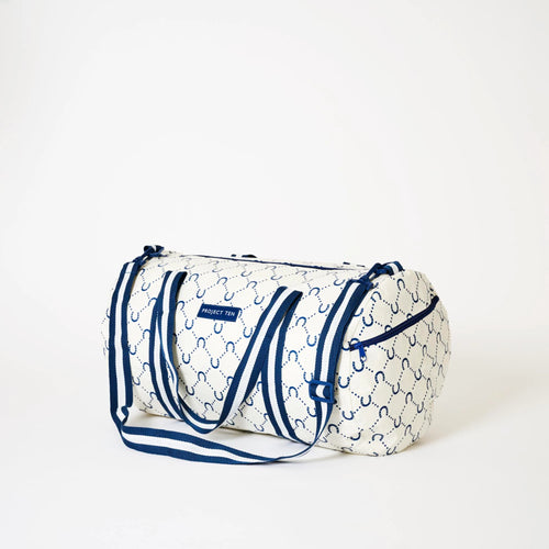 Barrel Bag - Navy Horseshoe