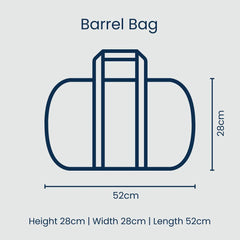 Barrel Bag - Navy Horseshoe