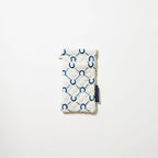 Double Glasses Case - Navy Horseshoe