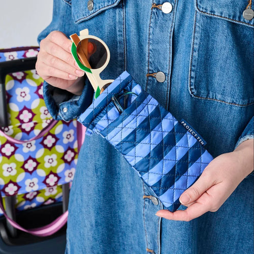 Glasses Case - Blue Stripe