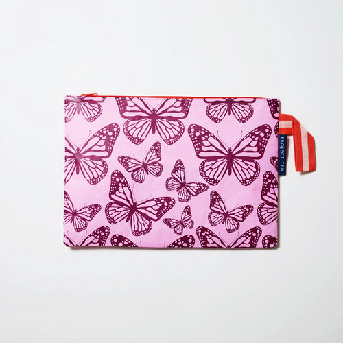 Large Zip Pouch - Butterfly