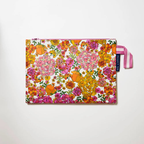 Large Zip Pouch - Hydrangea