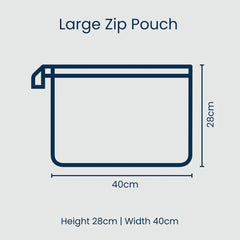 Large Zip Pouch - Navy Horseshoe