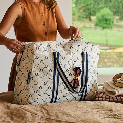 Overnight Bag - Navy Horseshoe