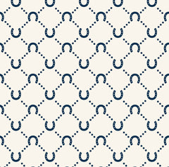 Oversized Tote - Navy Horseshoe