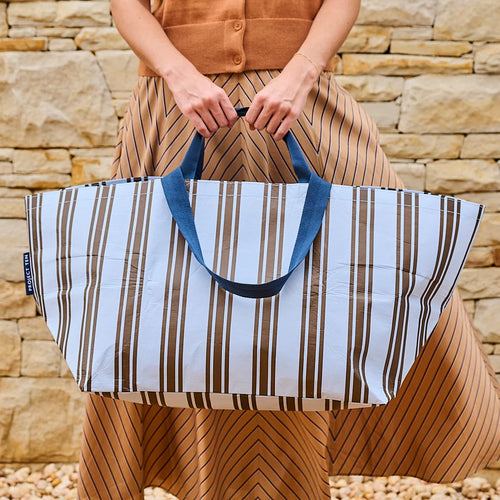 Oversized Tote - Oxford Stripe