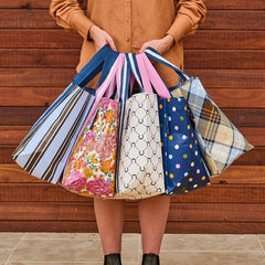 Shopper Tote - Navy Horseshoe