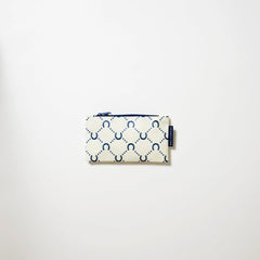 Tiny Zip Pouch - Navy Horseshoe