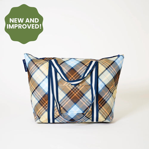 Zip Medium Tote - Country Plaid
