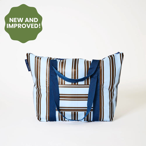 Zip Medium Tote - Oxford Stripe
