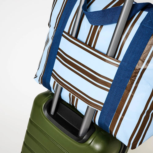 Zip Medium Tote - Oxford Stripe