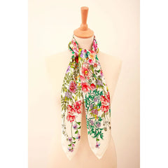 Silk Scarf - Heloise Floral Bouquet 90x90