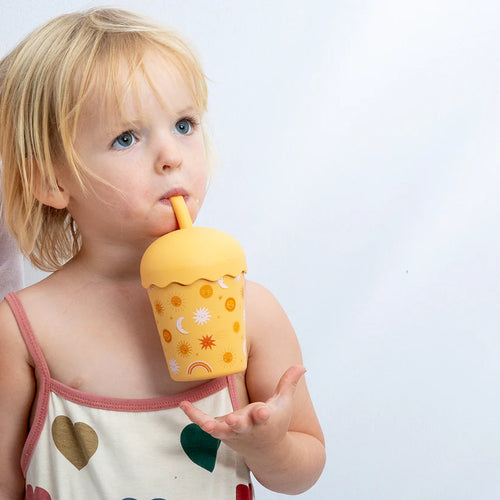 Suns Orange Mini Smoothie Cup and Straw