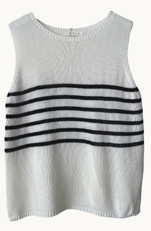 Stripe Tank Knit - White/Black