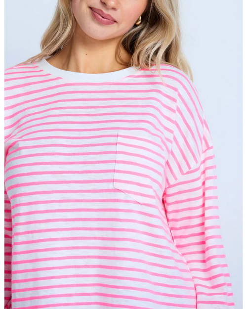 Drop Shoulder Tee - Electric Candy