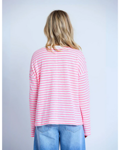 Drop Shoulder Tee - Electric Candy