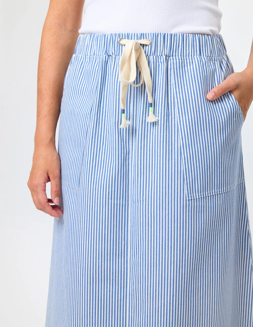 Leena Skirt - Sky Stripe