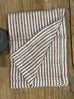 Linen Tea Towel - Rust Stripes