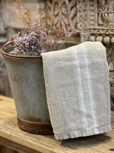 100% Stonewashed Linen Tea Towel