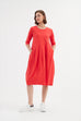 Diagonal Seam Dress - Strawberry