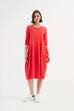 Diagonal Seam Dress - Strawberry