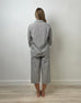 Grey Pin Stripe 3/4 PJ set