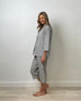 Grey Pin Stripe 3/4 PJ set