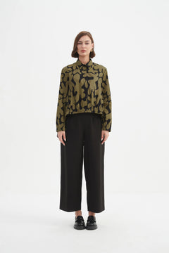 Elastic Front Hem Shirt