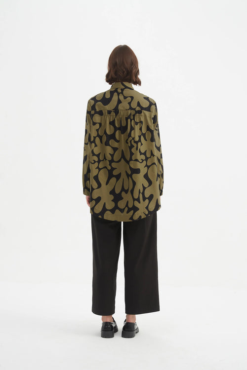 Elastic Front Hem Shirt