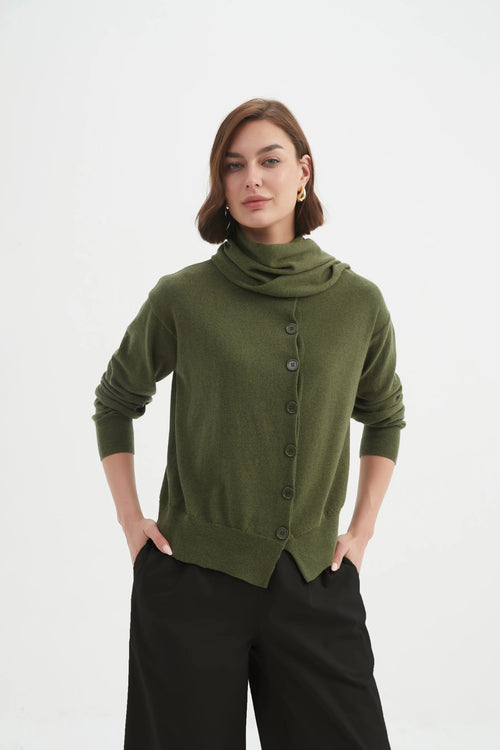 Wrap Collar Cardigan
