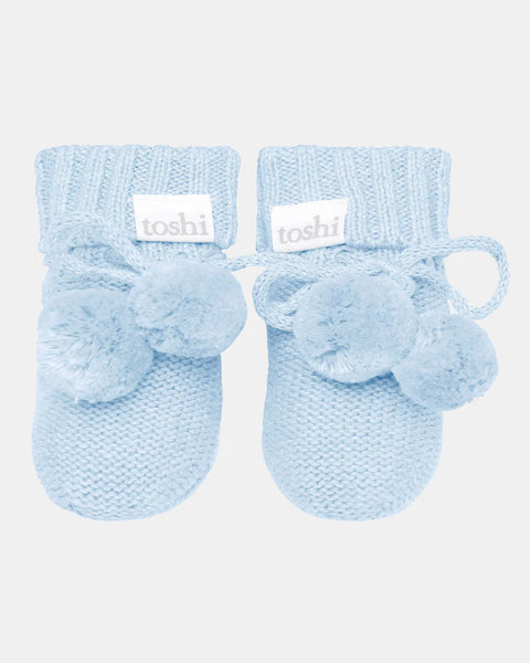 Organic Booties - Bluebird