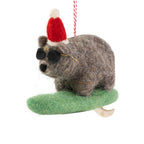 Felt Decoration - Wombat Surfing