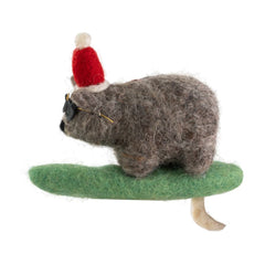 Felt Decoration - Wombat Surfing