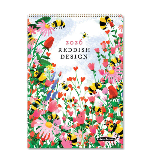 Vevoke Medium Wall Calendar - Reddish