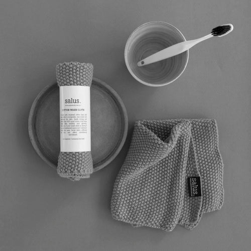 Cotton Wash Cloth - Grey