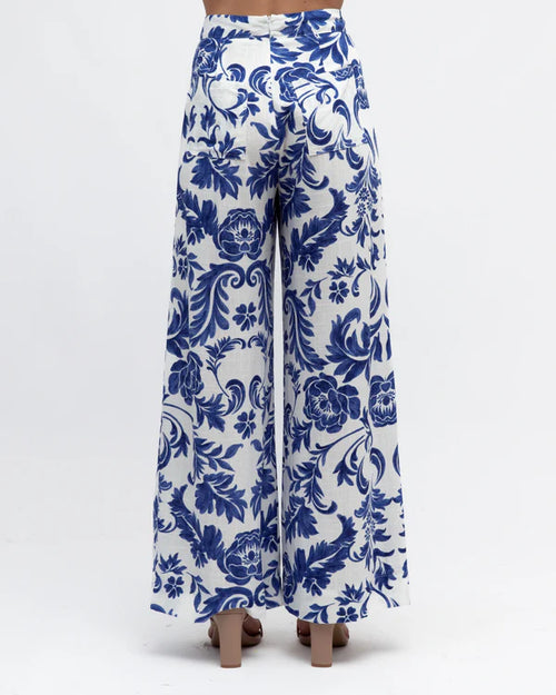Baroque Pant - Blue/White