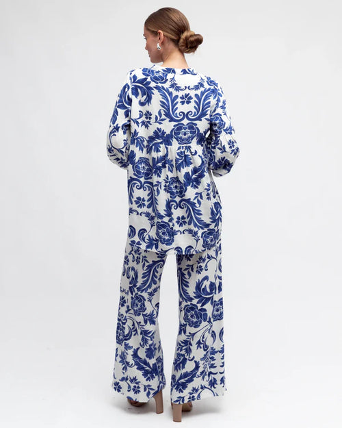 Baroque Pant - Blue/White