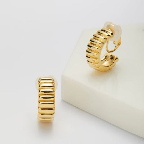 Alex Clip on Earrings - Gold