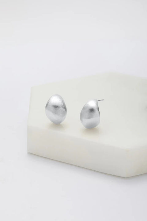 Ally Earrings - Brushed Silver