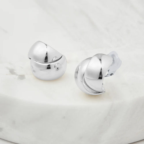 Jessie Clip on Earrings - Silver