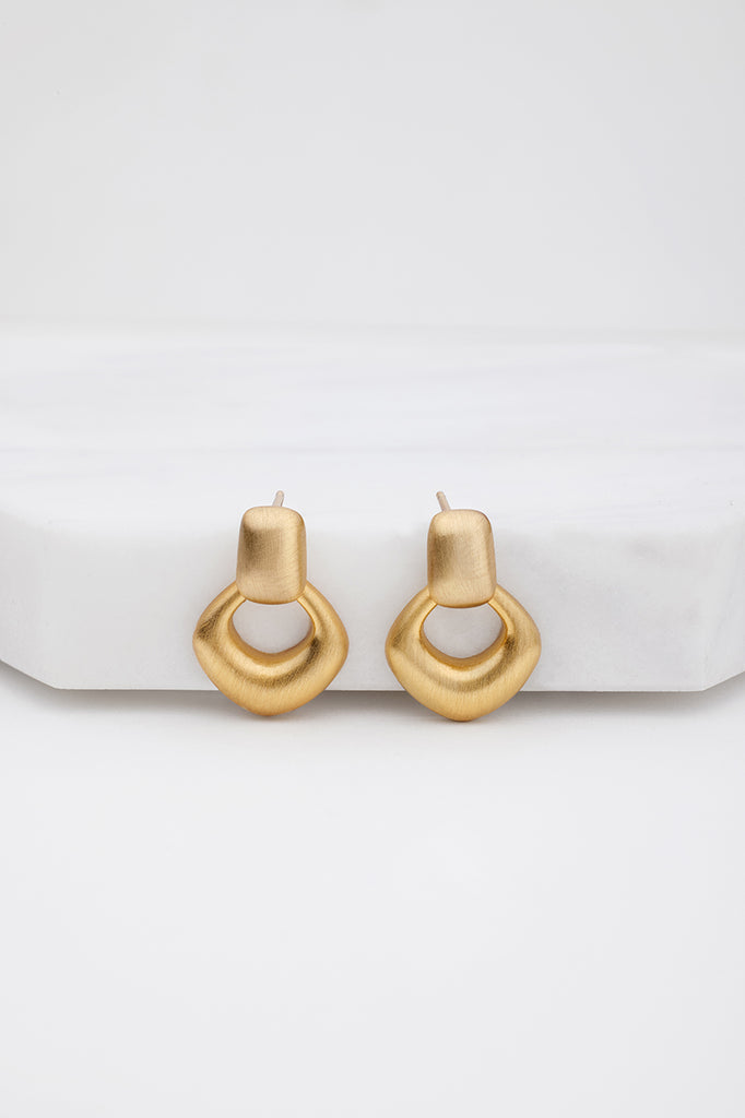 Nova Earring - Brushed Gold