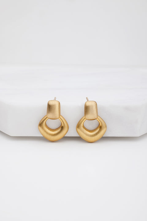 Nova Earring - Brushed Gold