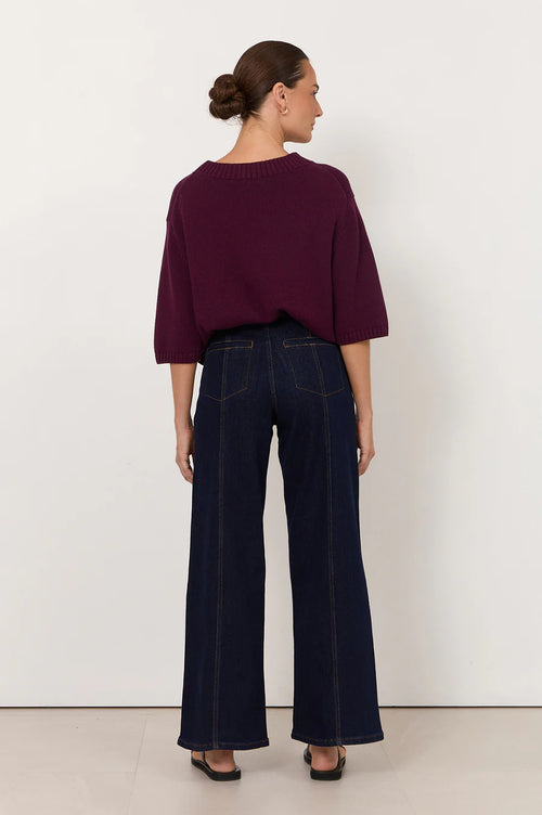Adele Wide Leg Jean - Dark Denim