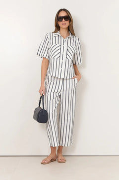 Cove Stripe Shirt - White/Navy