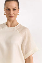Dakota Raglan Sleeve Top - Cream