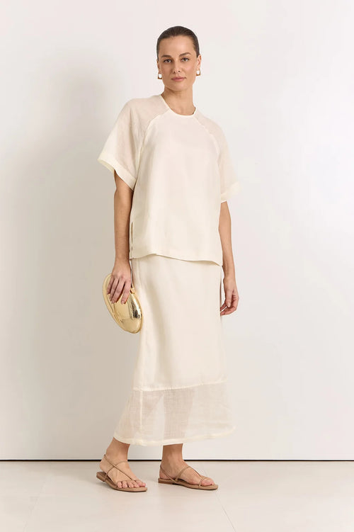 Dakota Raglan Sleeve Top - Cream
