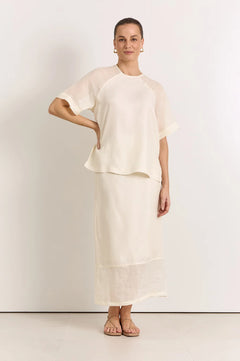 Dakota Raglan Sleeve Top - Cream