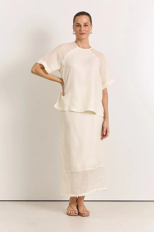 Dakota Raglan Sleeve Top - Cream