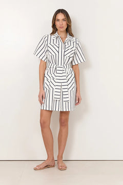 Erin Stripe Dress - Navy/White